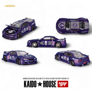 (Pre-Order) KAIDO Nissan Skyline GT-R R34 - RACING FACTORY V2 1:64