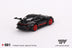 Mini-GT Porsche 911 (992) GT3 RS Black with Pyro Red #681 1:64 MGT00681