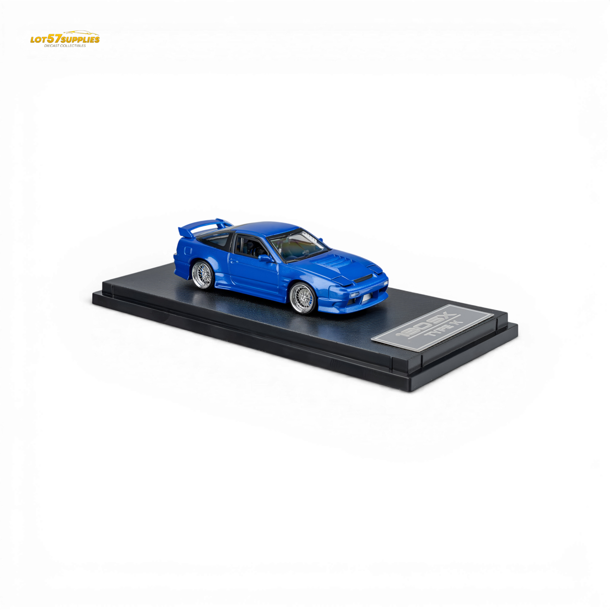 Microturbo Nissan 180SX Type X Metallic Blue 1:64 Diecast Model
