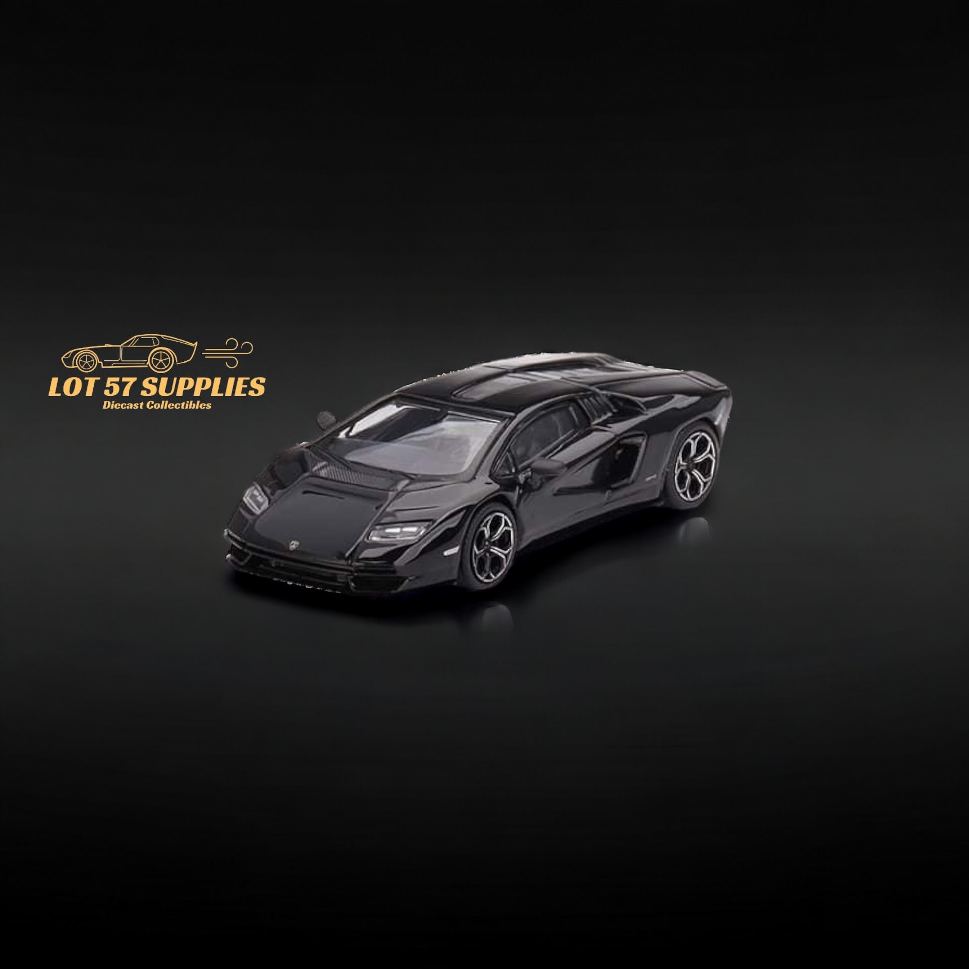 Mini-GT TSM Lamborghini Countach LPI 800-4 Nero Maia #607 1:64 MGT00607