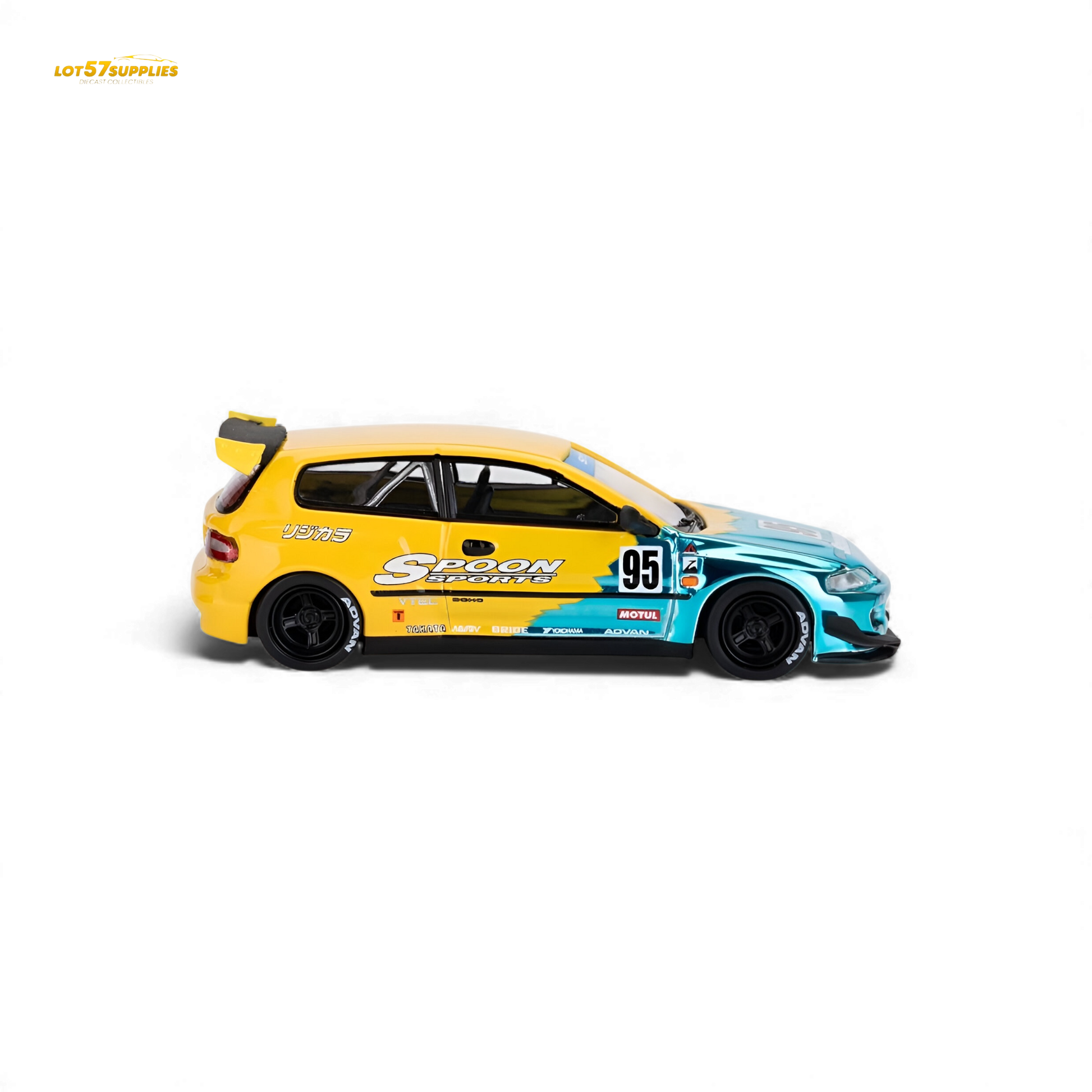 ET Model Honda Civic EG6 Rocket Bunny Spoon Blue 1:64 Diecast Model