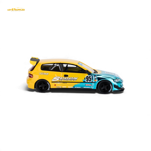 ET Model Honda Civic EG6 Rocket Bunny Spoon Blue 1:64 Diecast Model