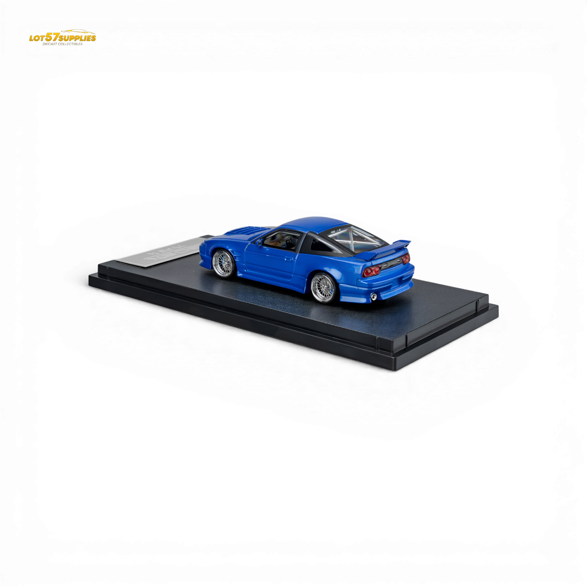 Microturbo Nissan 180SX Type X Metallic Blue 1:64 Diecast Model