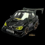 YM model X Q CAR Subaru Impreza WRX STI Voltex Black Gold Resin 1:64