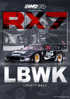 Inno64 Mazda RX-7 LBWK in Black 1:64 IN64-LBWK-RX7-01