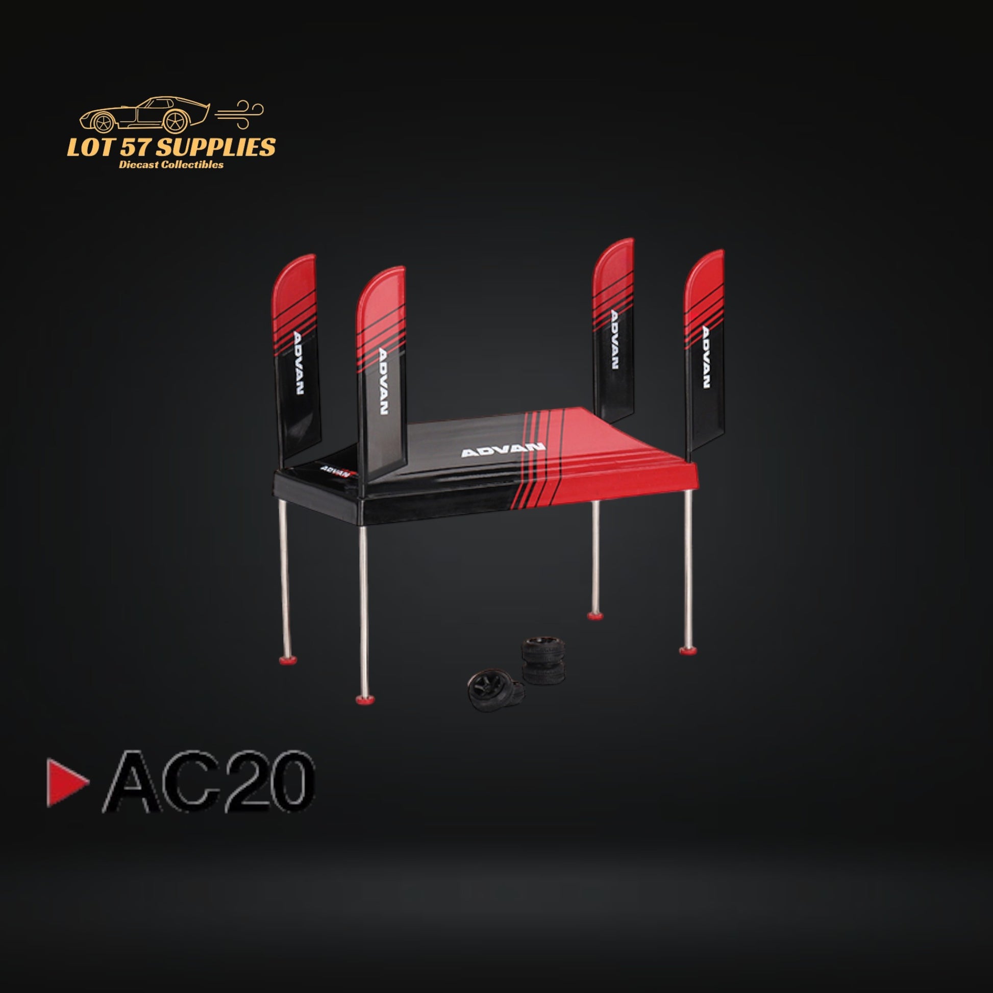 Mini-GT Paddock Service Tent Set ADVAN V1 1:64 MGTAC20