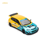 ET Model Honda Civic EG6 Rocket Bunny Spoon Blue 1:64 Diecast Model