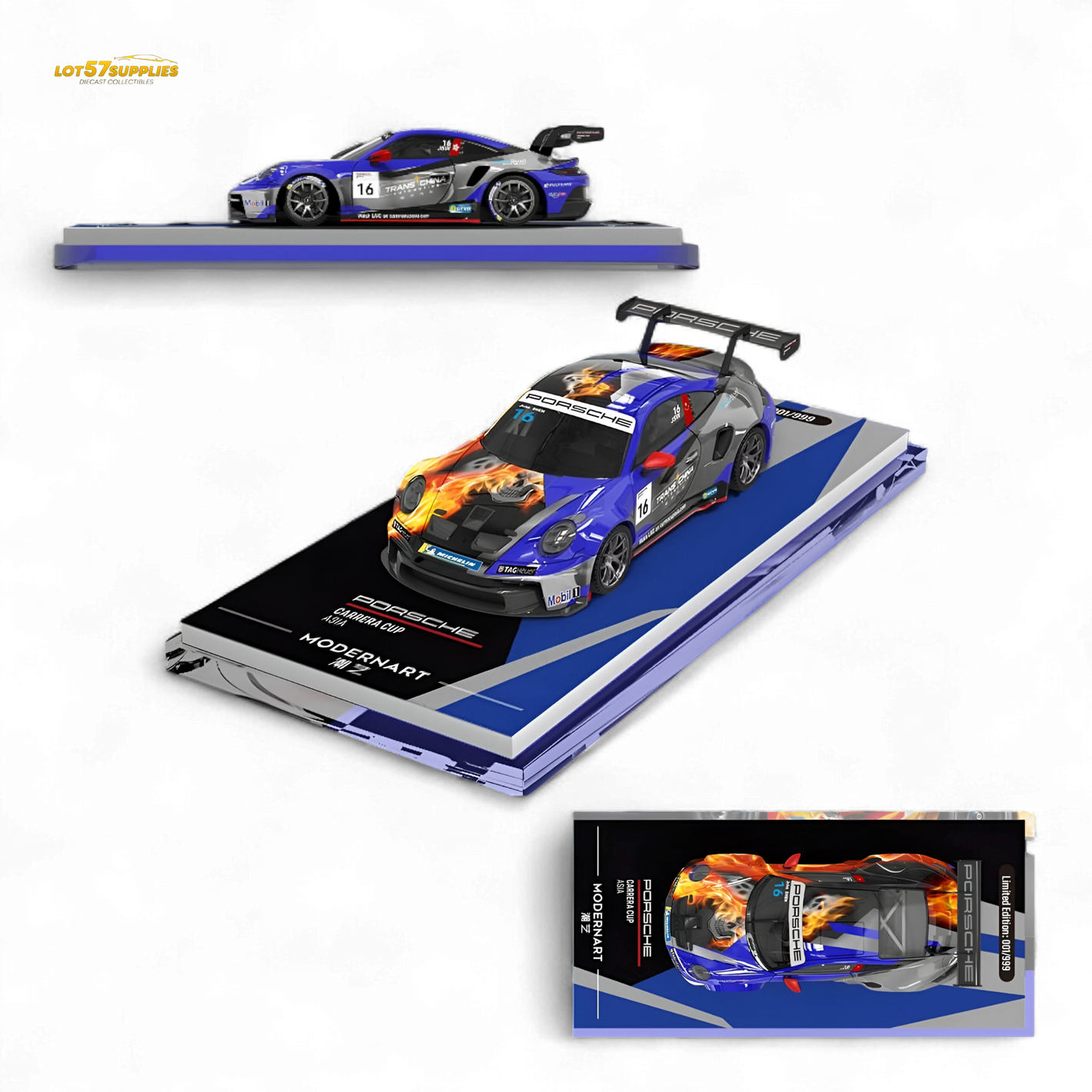 Modernart Porsche 911 GT3 Carrera Cup Asia Masters #16 - Ordinary 1:64