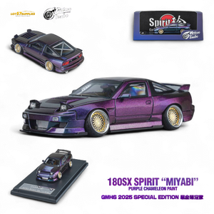 MicroTurbo Custom 180SX Spirit Rei - Purple Chameleon GMHS 2025 Special Edition 1:64
