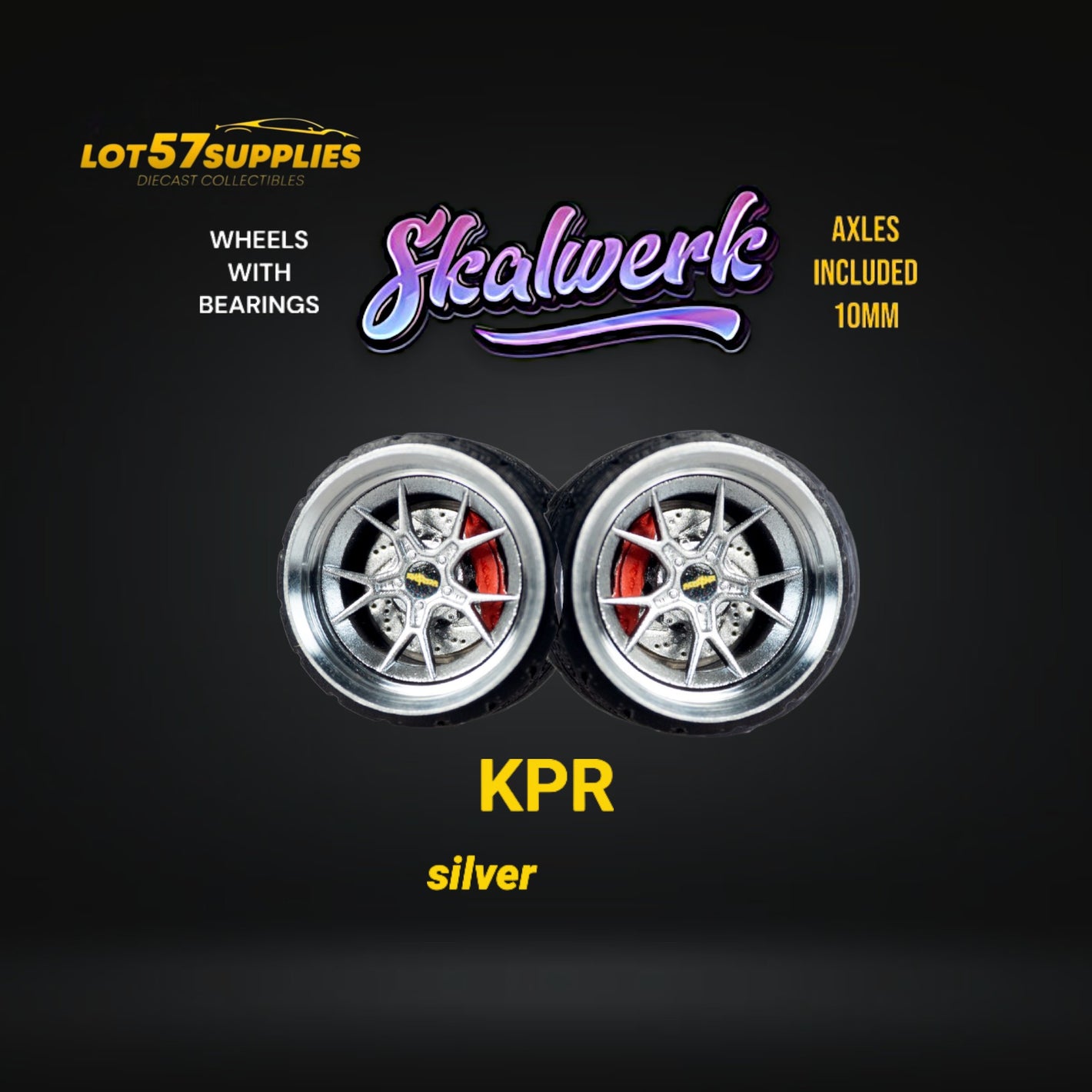 Custom Order Only - Skalwerk - KPR SILVER - 1:64 (1 SET = 4 Wheels)