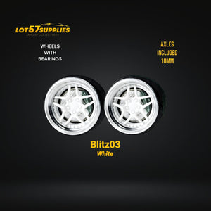 Custom Order Only - Skalwerk - BLITZ03 WHITE - 1:64 (1 SET = 4 Wheels)