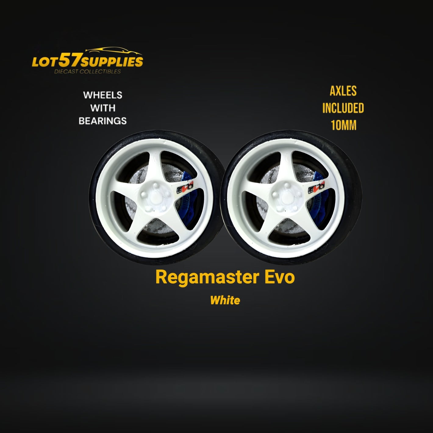 Custom Order Only - Skalwerk - REGAMASTER EVO WHITE - 1:64 (1 SET = 4 Wheels)