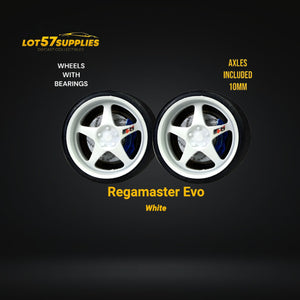 Custom Order Only - Skalwerk - REGAMASTER EVO WHITE - 1:64 (1 SET = 4 Wheels)