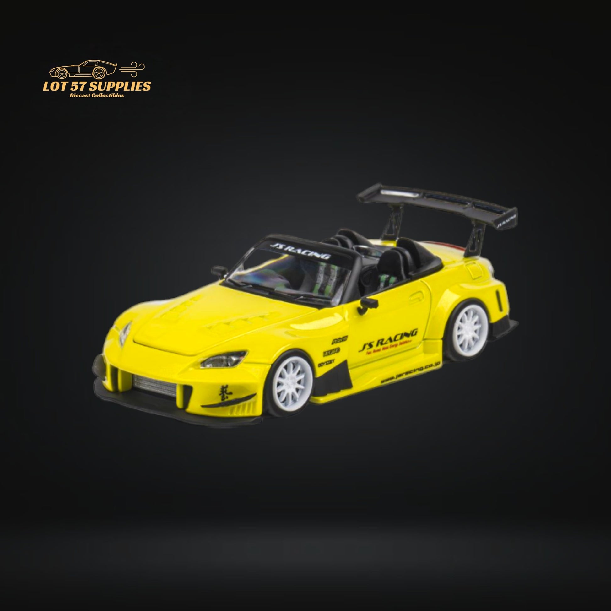 Microturbo Honda S2000 JS Racing Custom in Indy Yellow Pearl 1:64