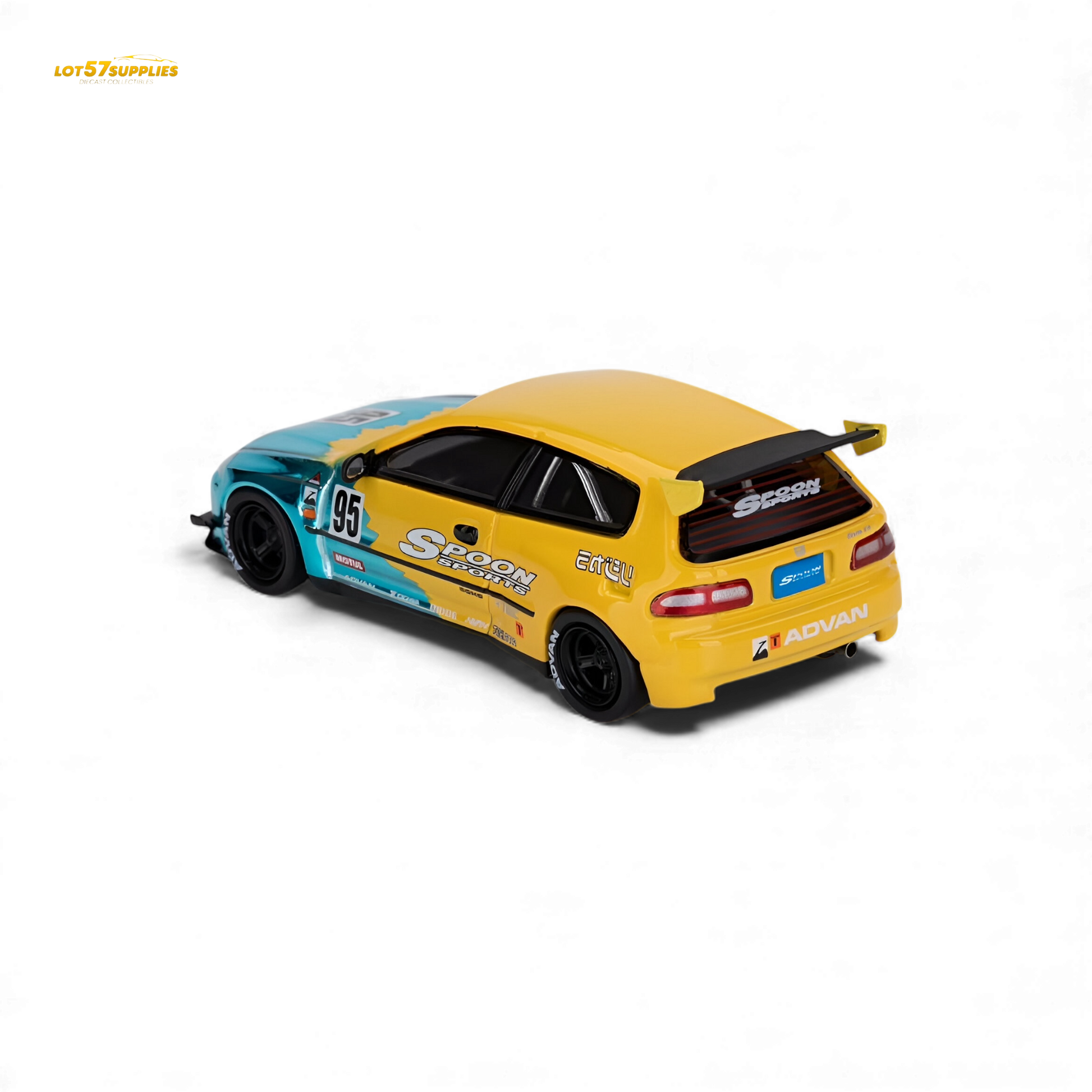 ET Model Honda Civic EG6 Rocket Bunny Spoon Blue 1:64 Diecast Model