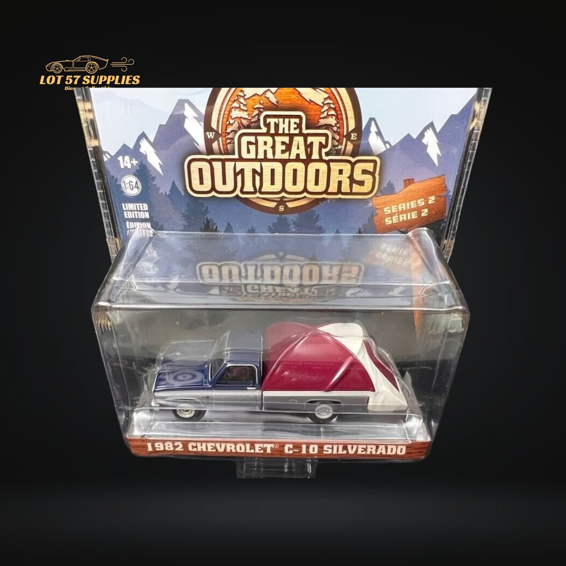 2022 Greenlight 1982 Chevrolet Silverado C-10 Silverado with Tent 1:64