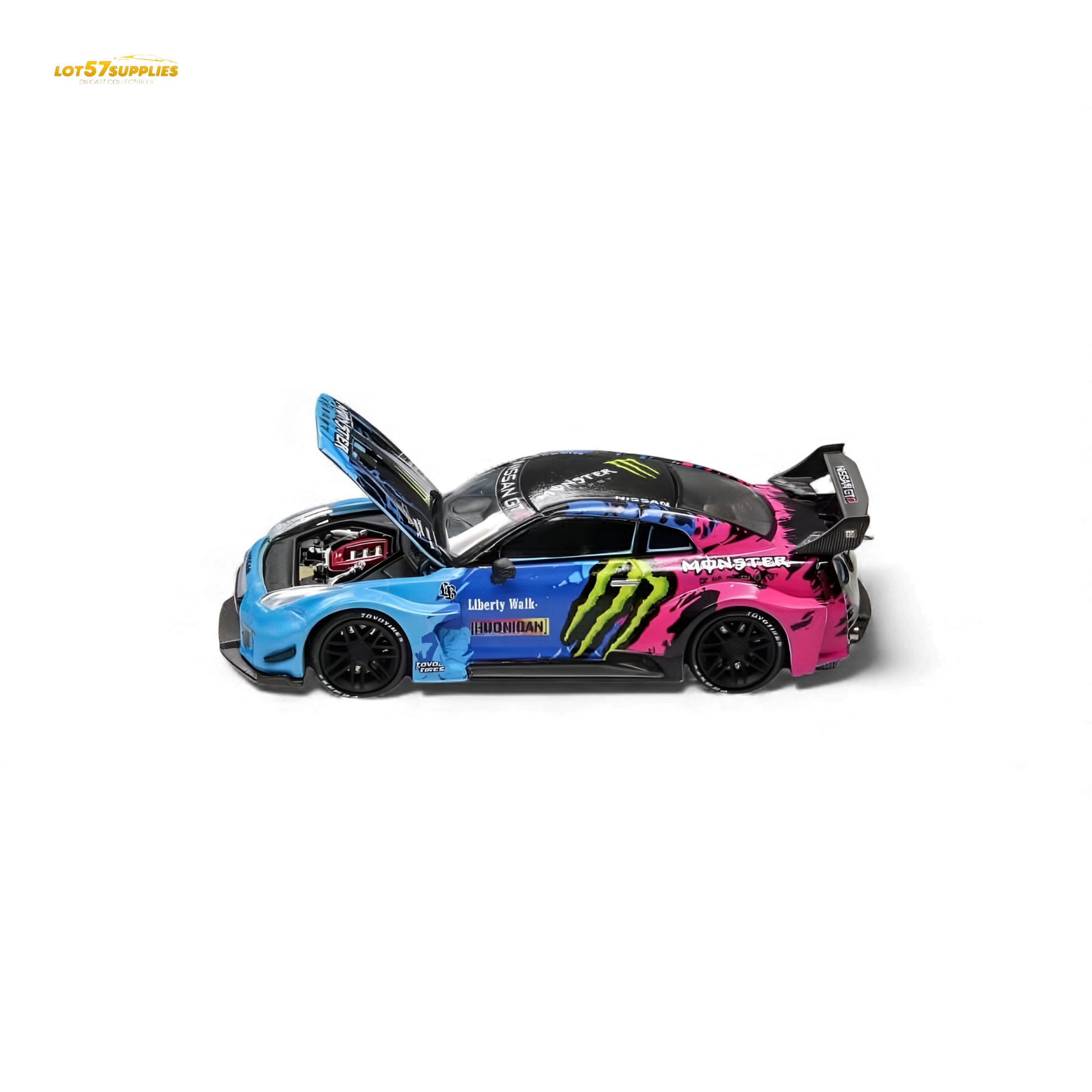 Demon King Auto Nissan GT-R R35 LBWK Monster Livery 1:64 Diecast Model
