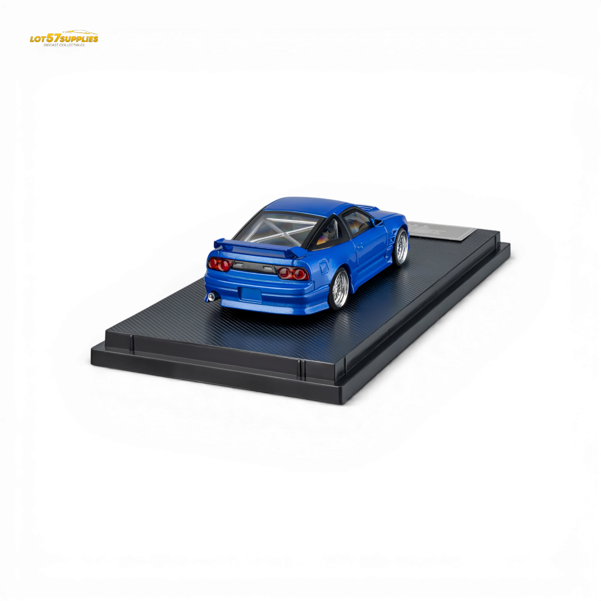 Microturbo Nissan 180SX Type X Metallic Blue 1:64 Diecast Model