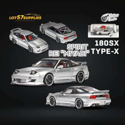 MicroTurbo Custom 180SX Miyabi 180SX Metallic Silver 1:64