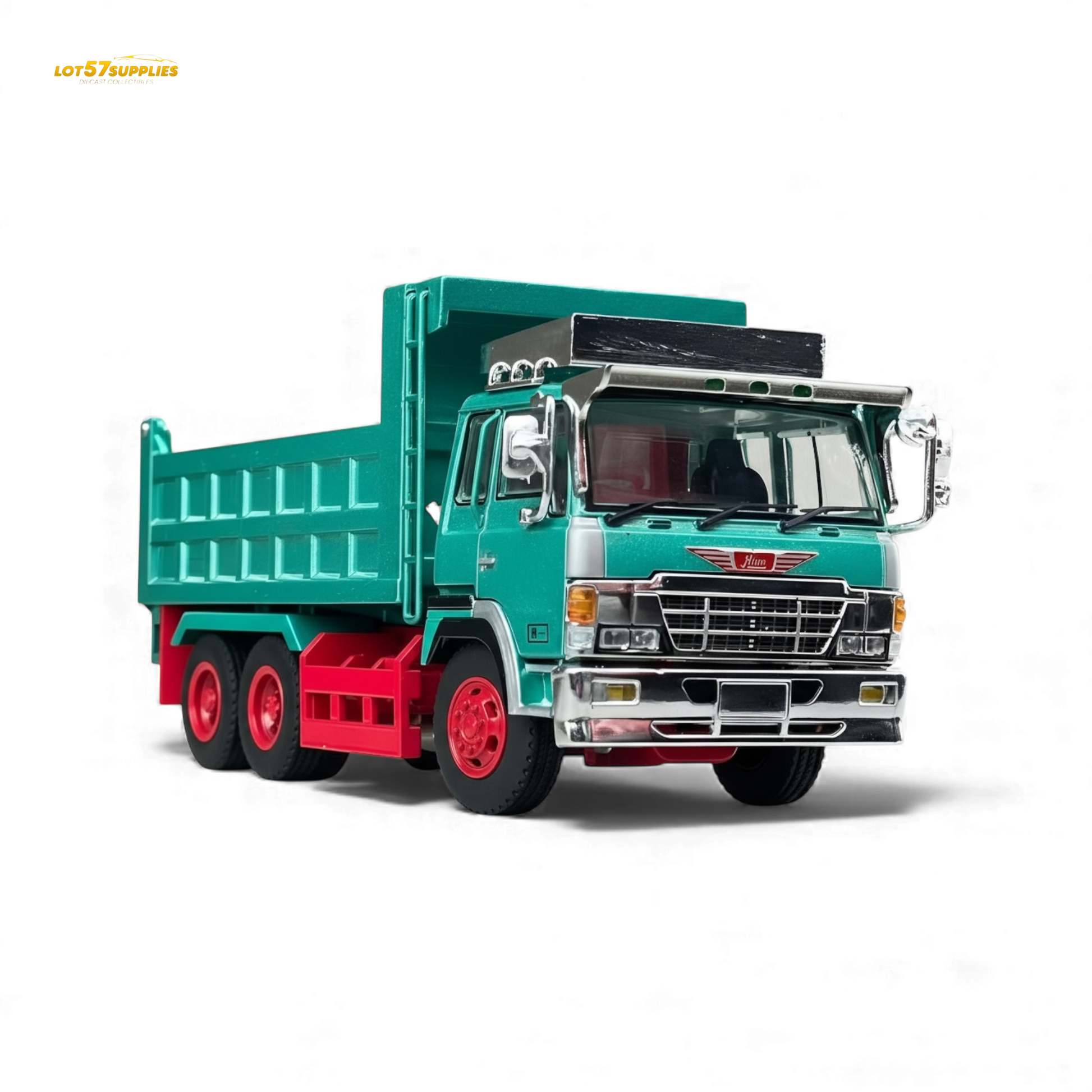 DBGT Hino Super Dolphin Dump Truck Green 1:64 Diecast Model
