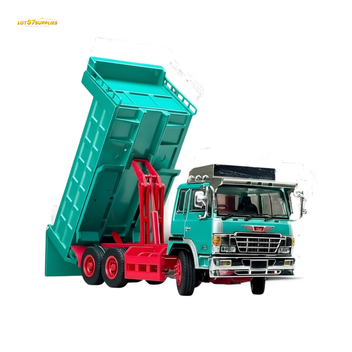 DBGT Hino Super Dolphin Dump Truck Green 1:64 Diecast Model