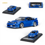 Microturbo Nissan 180SX Type X Metallic Blue 1:64 Diecast Model