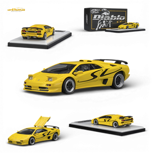 Microturbo Lamborghini Diablo SV Metallic Yellow 1:64 Diecast Model