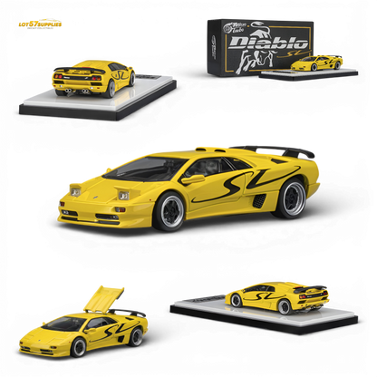 Microturbo Lamborghini Diablo SV Metallic Yellow 1:64 Diecast Model