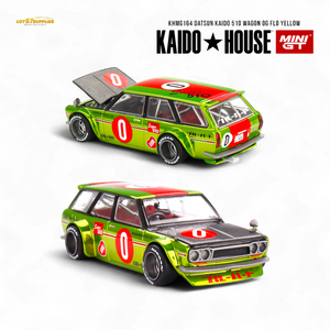 Mini-GT Datsun KAIDO 510 Wagon OG Ho Yellow - 1:64