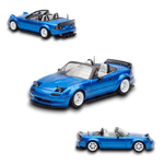 MicroTurbo Eunos Roadster RHD Rocket Bunny Widebody Metallic Blue 1:64 - Image 1