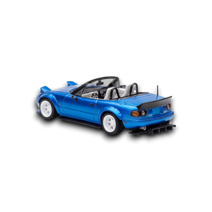 MicroTurbo Eunos Roadster RHD Rocket Bunny Widebody Metallic Blue 1:64 - Image 2