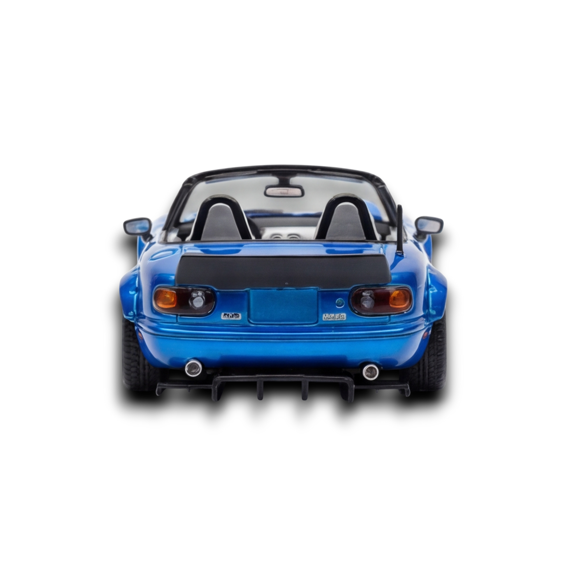 MicroTurbo Eunos Roadster RHD Rocket Bunny Widebody Metallic Blue 1:64 - Image 5