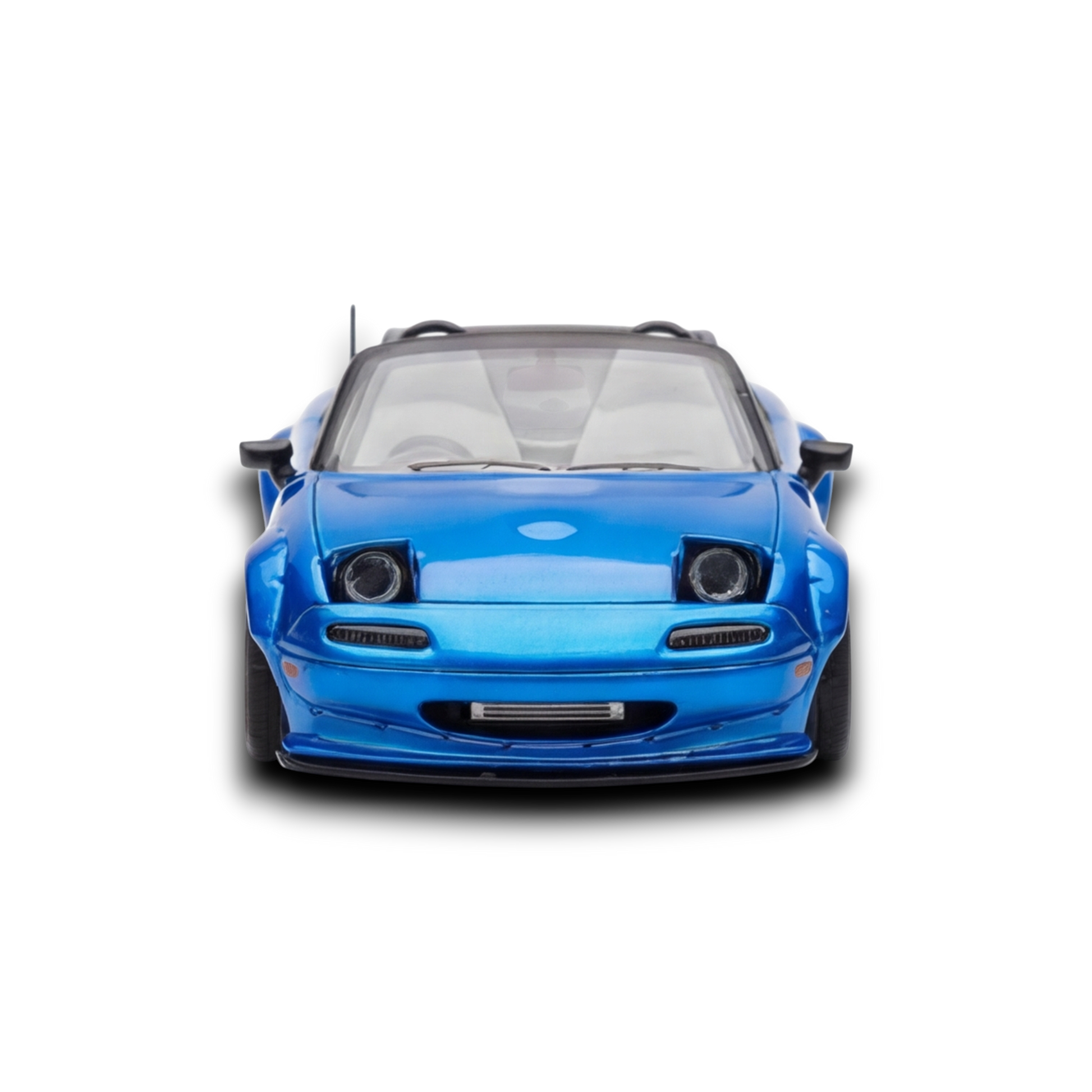 MicroTurbo Eunos Roadster RHD Rocket Bunny Widebody Metallic Blue 1:64 - Image 6