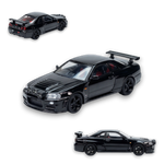 Street Weapon Nissan R34 GT-R Black Snow Drift 1:64 - Image 1
