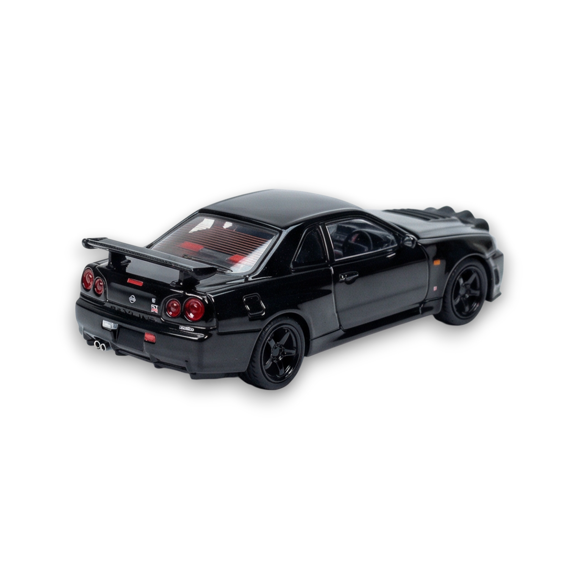 Street Weapon Nissan R34 GT-R Black Snow Drift 1:64 - Image 2