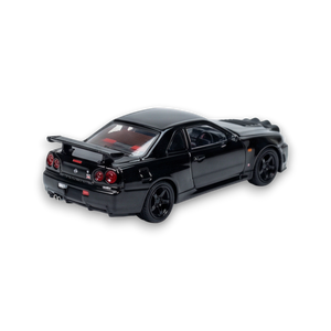 Street Weapon Nissan R34 GT-R Black Snow Drift 1:64 - Image 2
