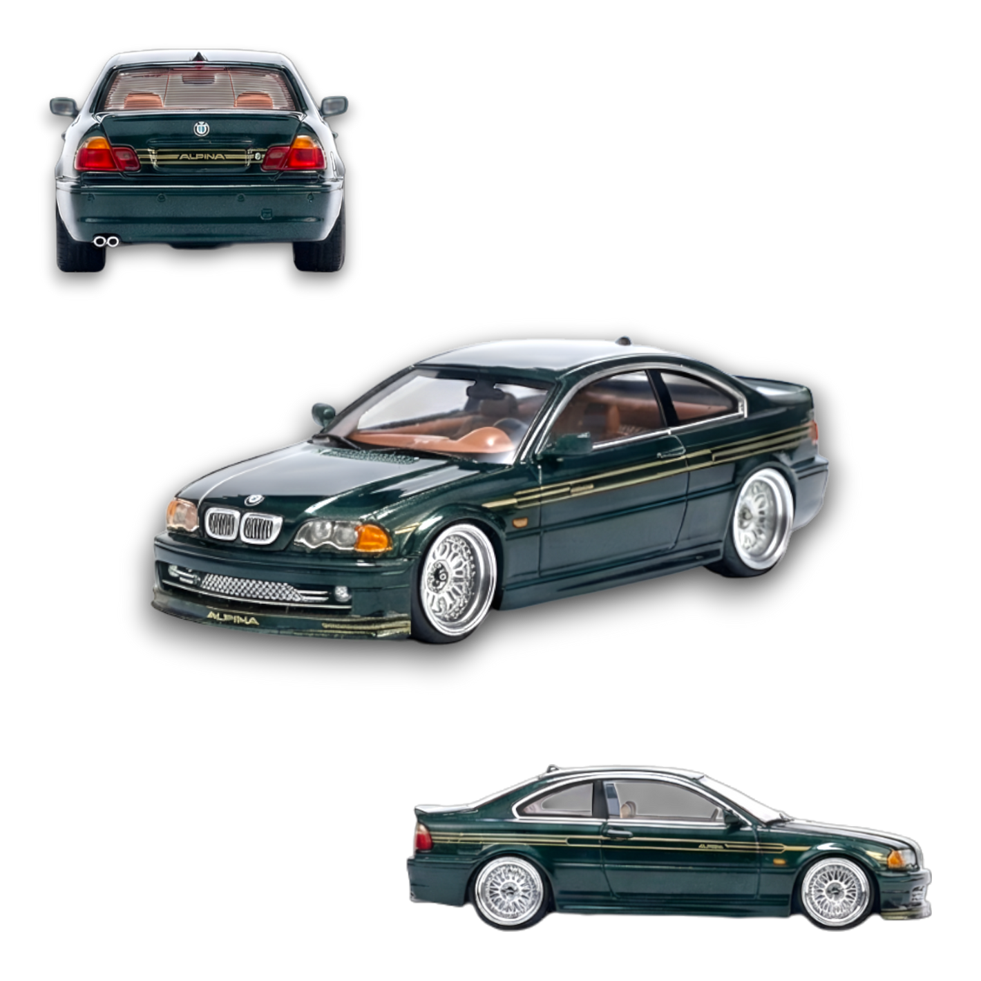 YM Model BMW E46 Alpina B3 British Green 1:64 - Image 1