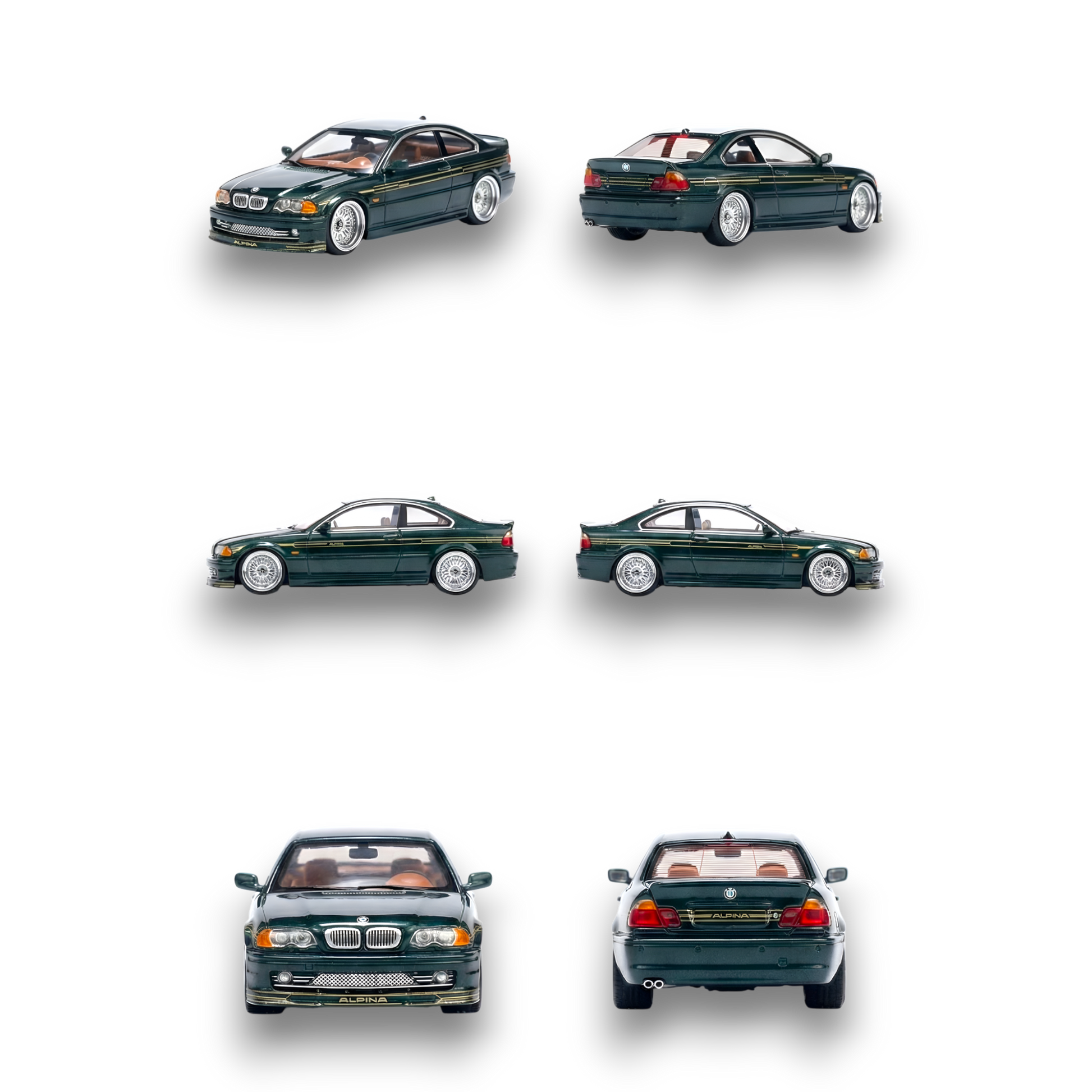 YM Model BMW E46 Alpina B3 British Green 1:64 - Image 2