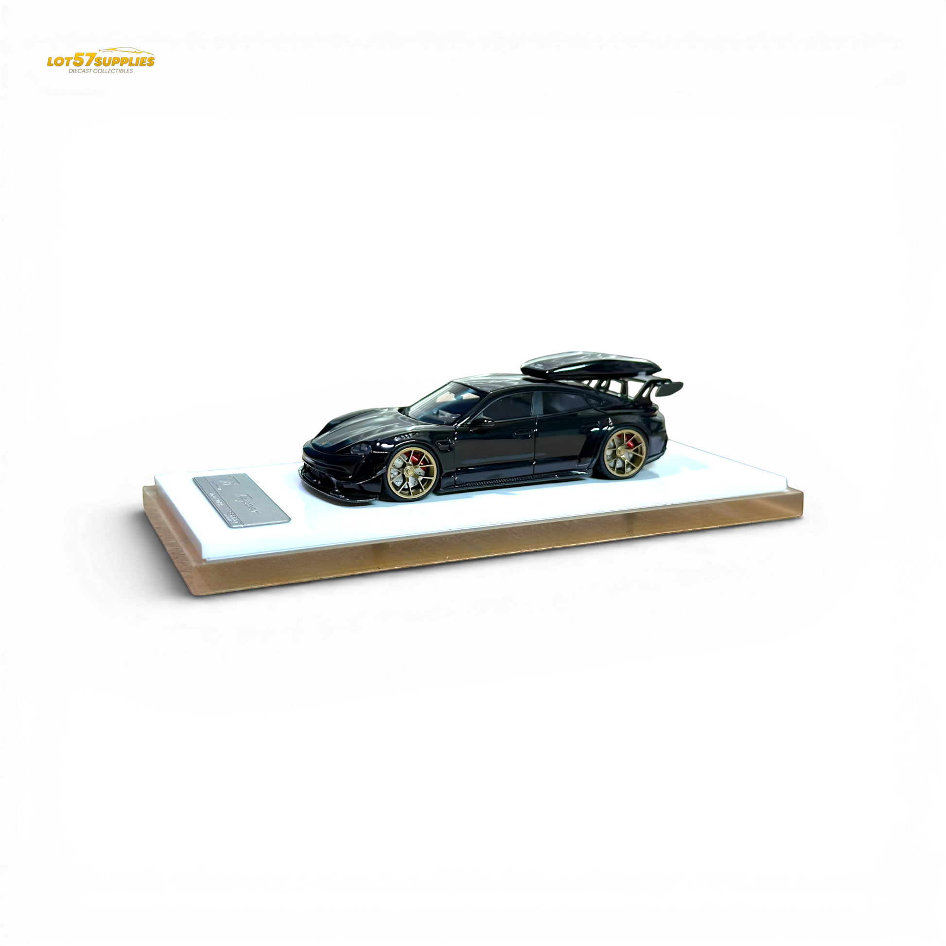 Error404 Porsche Taycan Black with Roof Box 1:64 - Image 2