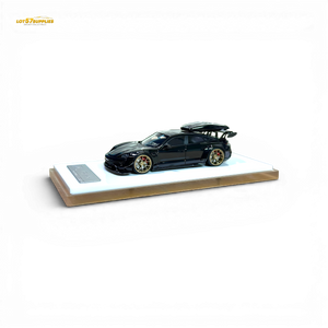 Error404 Porsche Taycan Black with Roof Box 1:64 - Image 2