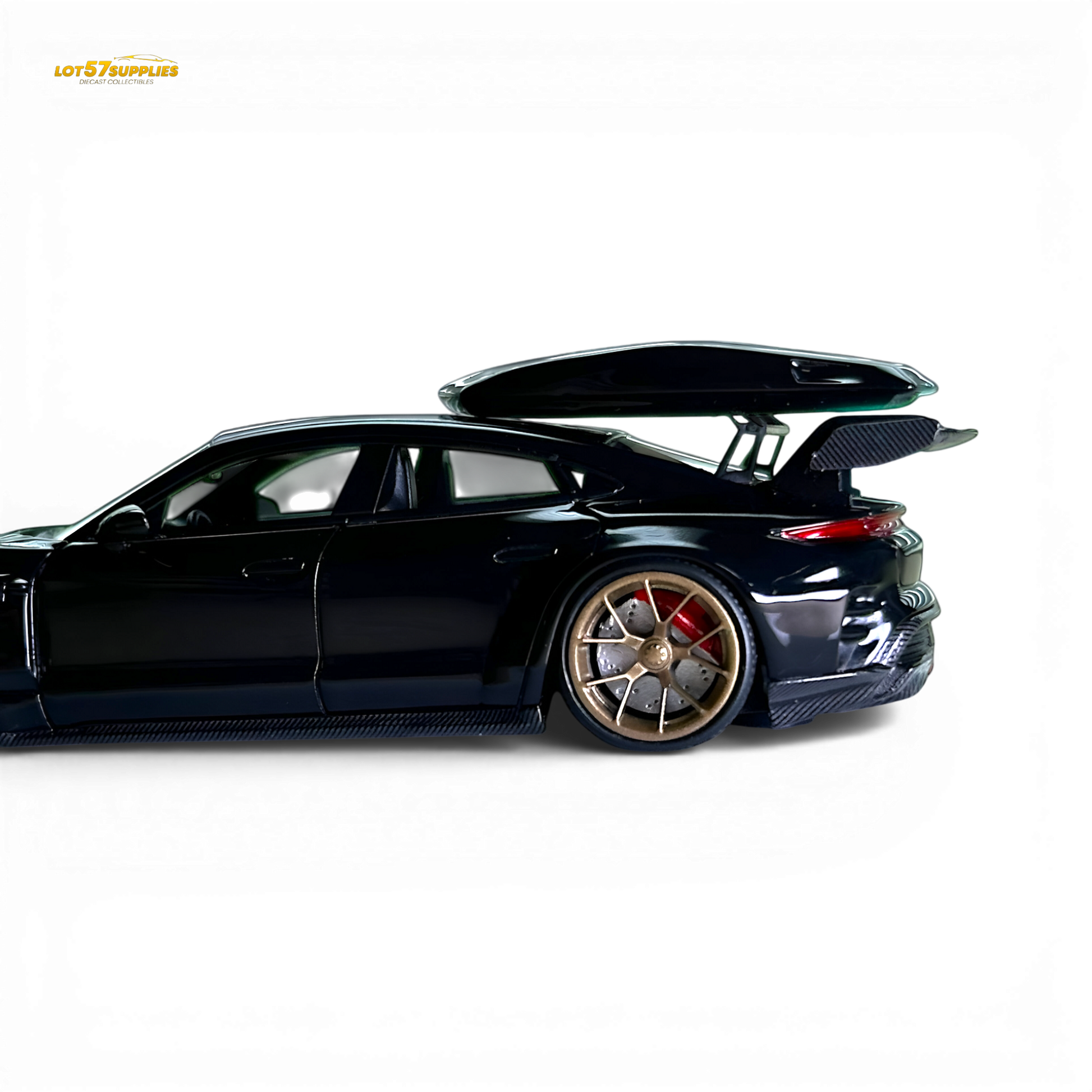 Error404 Porsche Taycan Black with Roof Box 1:64 - Image 6