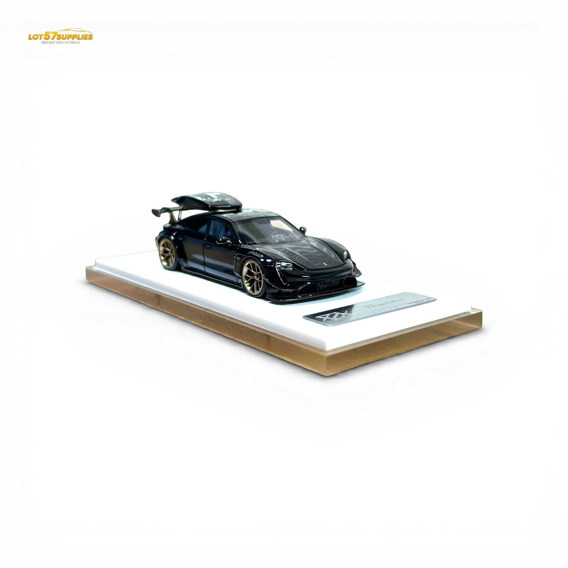 Error404 Porsche Taycan Black with Roof Box 1:64 - Image 8