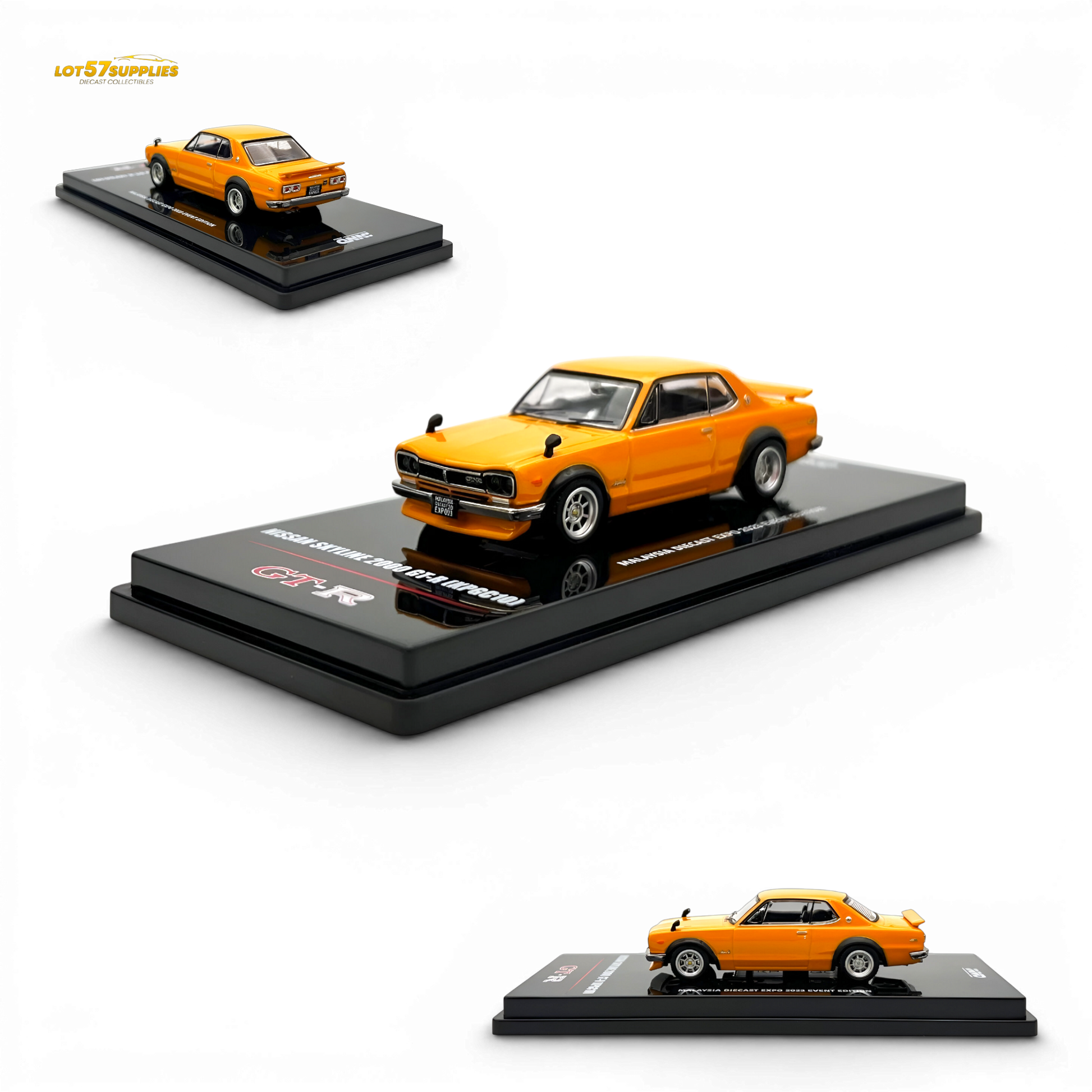 Inno64 Nissan Skyline 2000 GT-R KPGC10 Orange 1:64 - Image 2