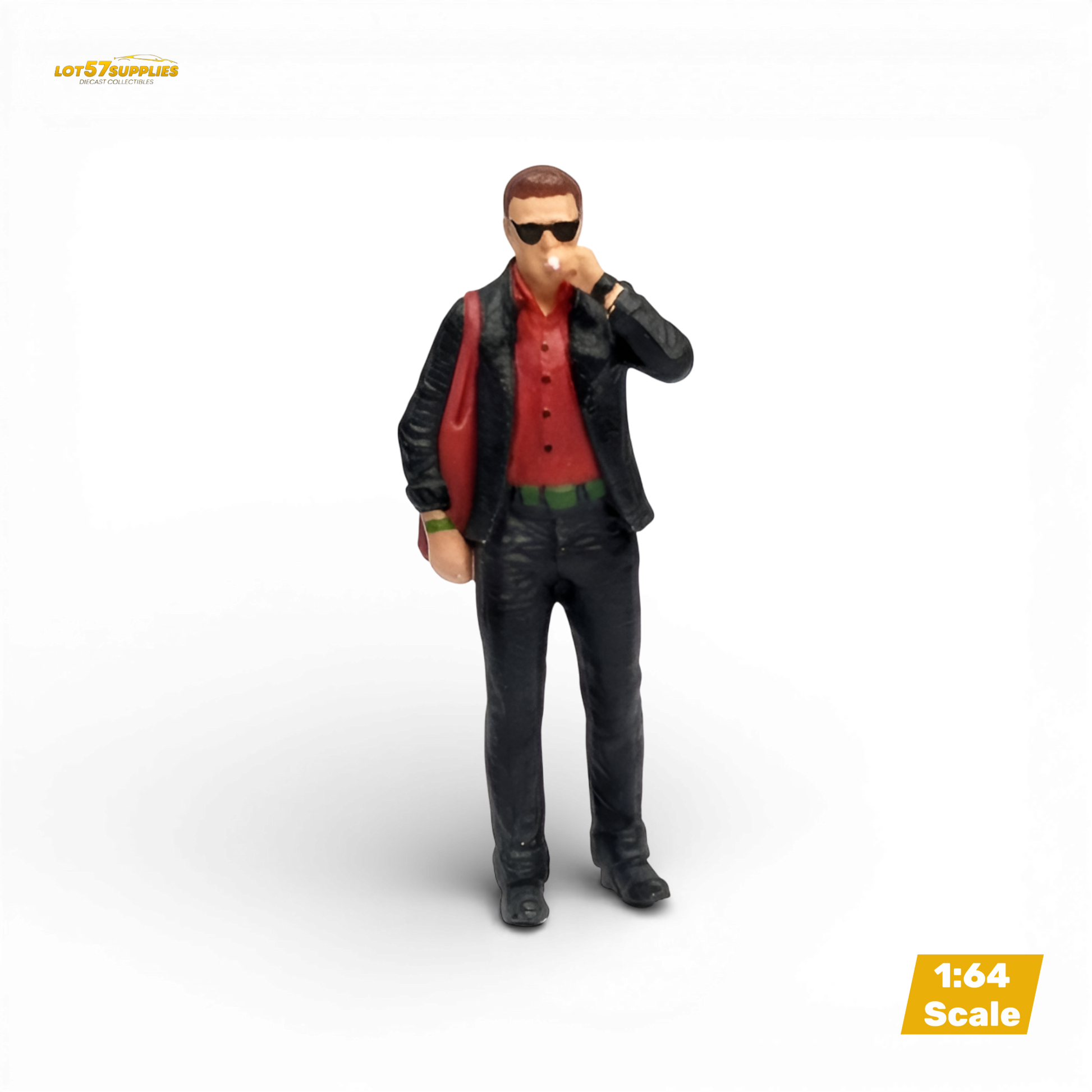 LOT57 Figures Guy with Suit and Red Bag 1:64 Diorama Figure - Image 1