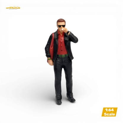 LOT57 Figures Guy with Suit and Red Bag 1:64 Diorama Figure - Image 1