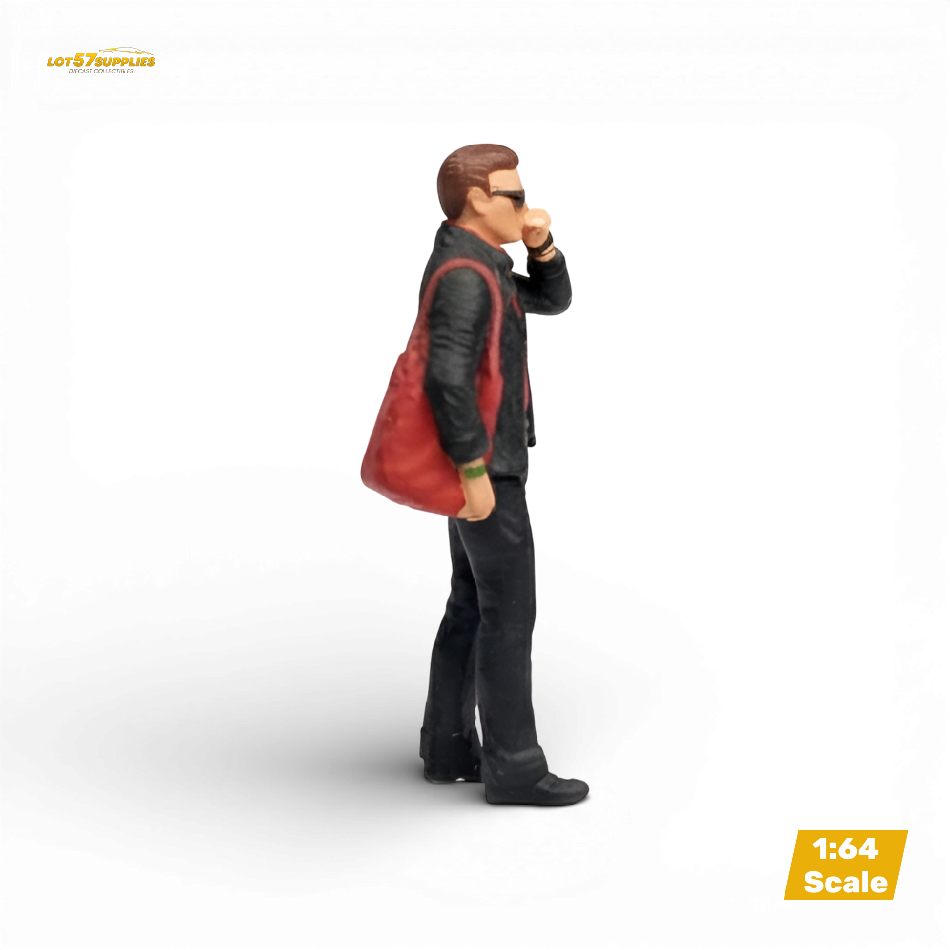 LOT57 Figures Guy with Suit and Red Bag 1:64 Diorama Figure - Image 4