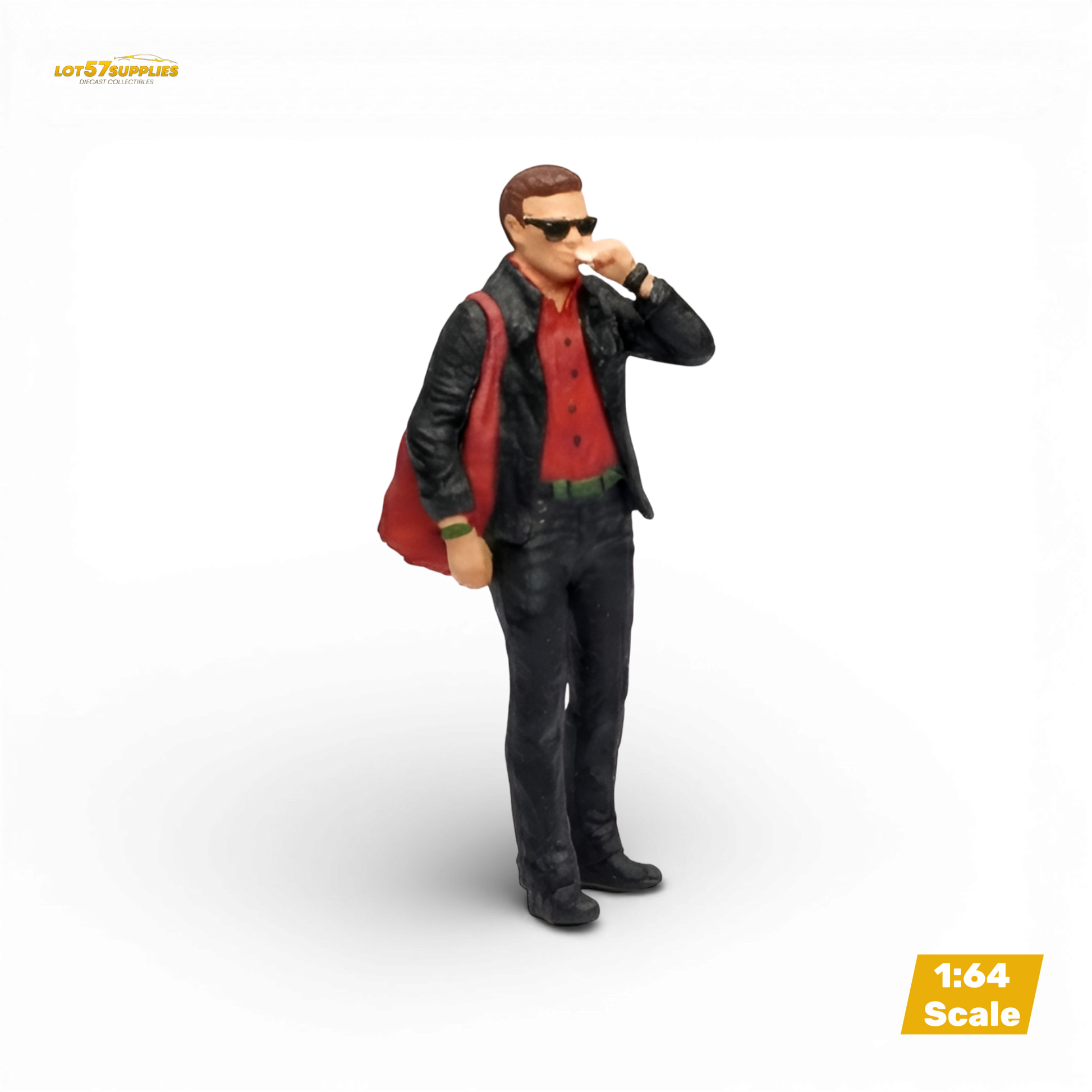 LOT57 Figures Guy with Suit and Red Bag 1:64 Diorama Figure - Image 5
