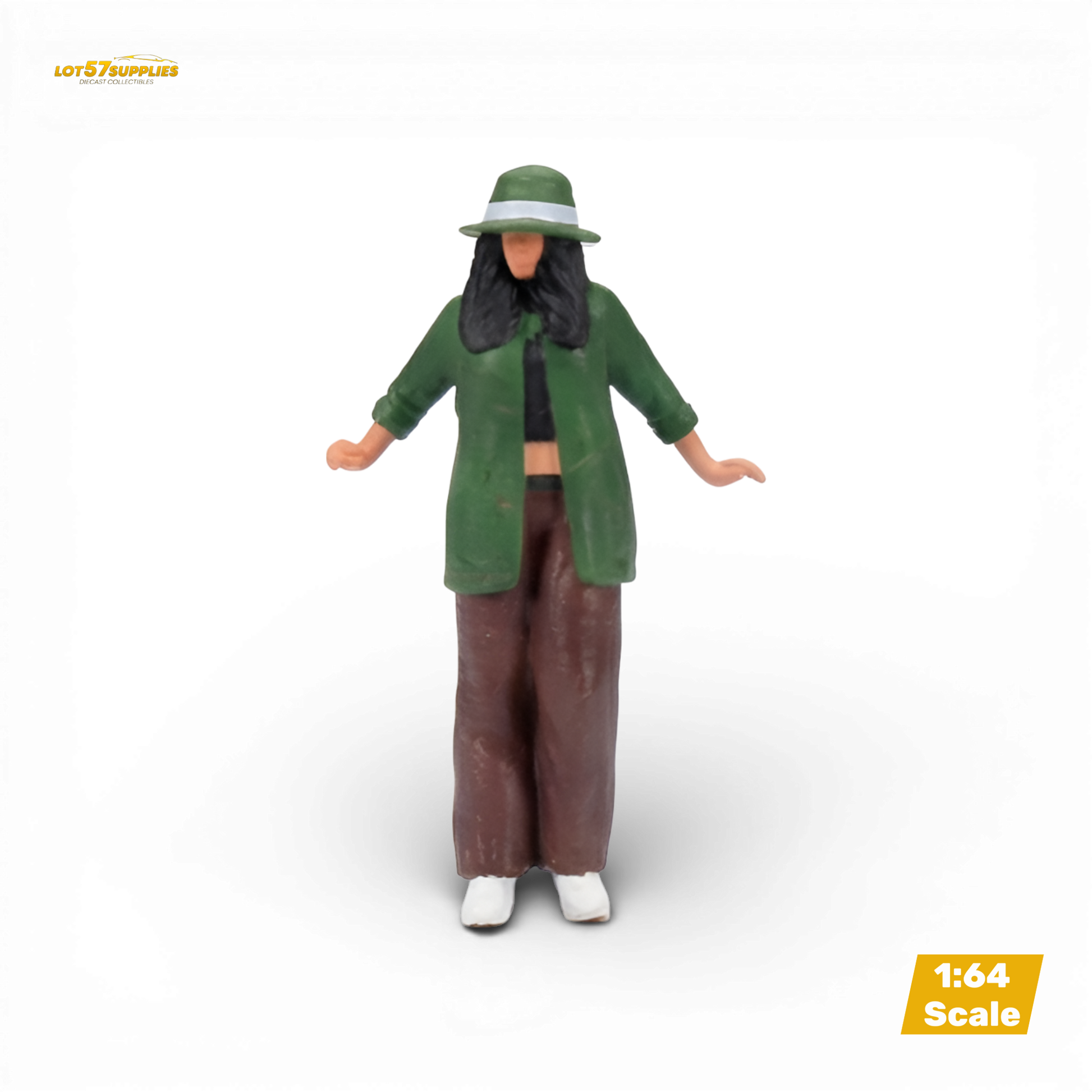 LOT57 Figures CHOLA GIRL LEANING 1:64 Diorama Figure - Image 1