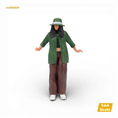 LOT57 Figures CHOLA GIRL LEANING 1:64 Diorama Figure - Image 1
