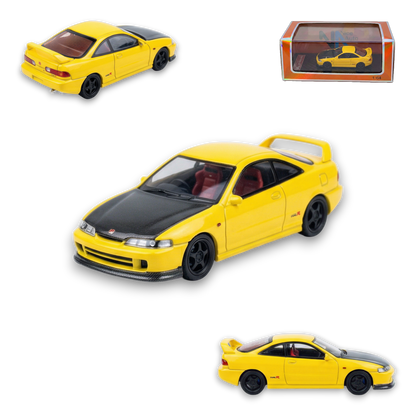 Nice Auto Honda Integra DC2 Yellow Resin 1:64 - Image 1